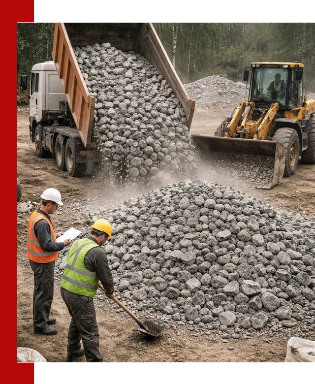 Гранитный щебень фракция 70-150 доставка в Конаково