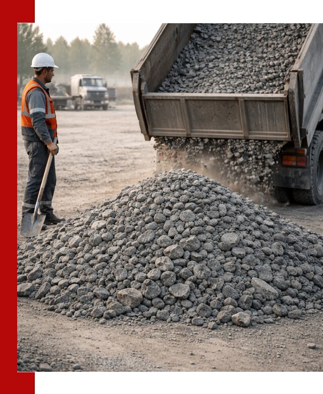 Гранитный щебень фракции 100–201 для строительства в Конаково