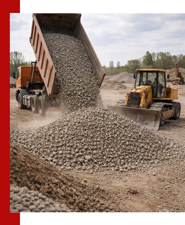 Доставка гравийного щебня фракции 40-70 в Конаково