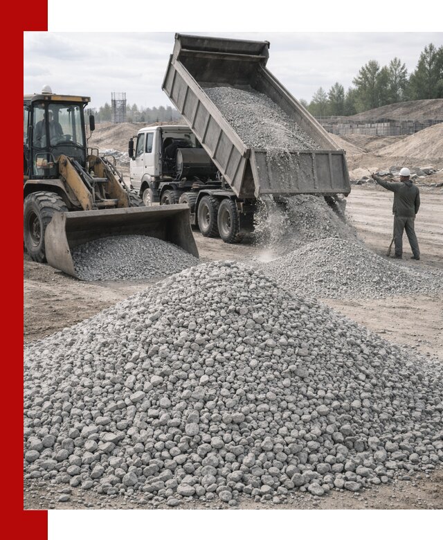 Доставка известнякового щебня фр. 5–20 в Конаково