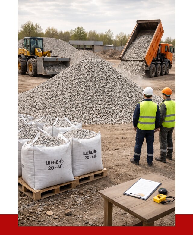 Известняковый щебень 20-40 в Конаково от 2129 р. ПРОНЕРУДКнк