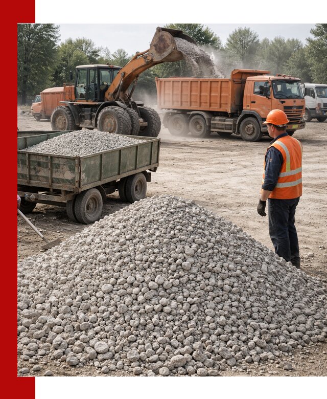 Доставка известнякового щебня фракция 20–40 в Конаково