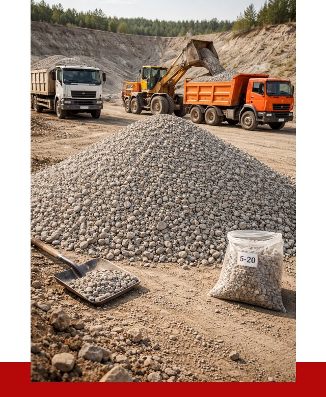 Доломитовый щебень фр. 5-20 в Конаково от 4258 р. | ПРОНЕРУДКнк