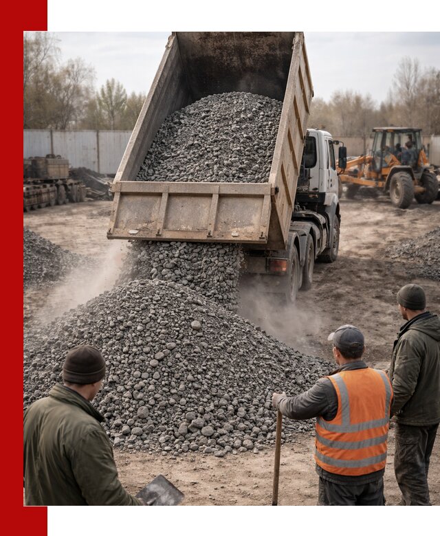 Доставка шлакового щебня в удобные сроки по выгодной цене в Конаково