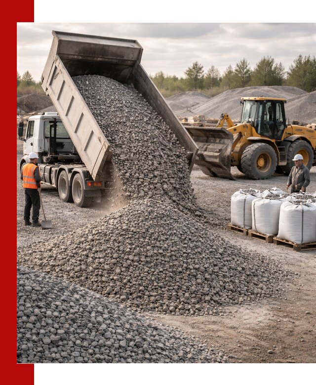 Бетонный щебень фракция 5–20 с доставкой в Конаково