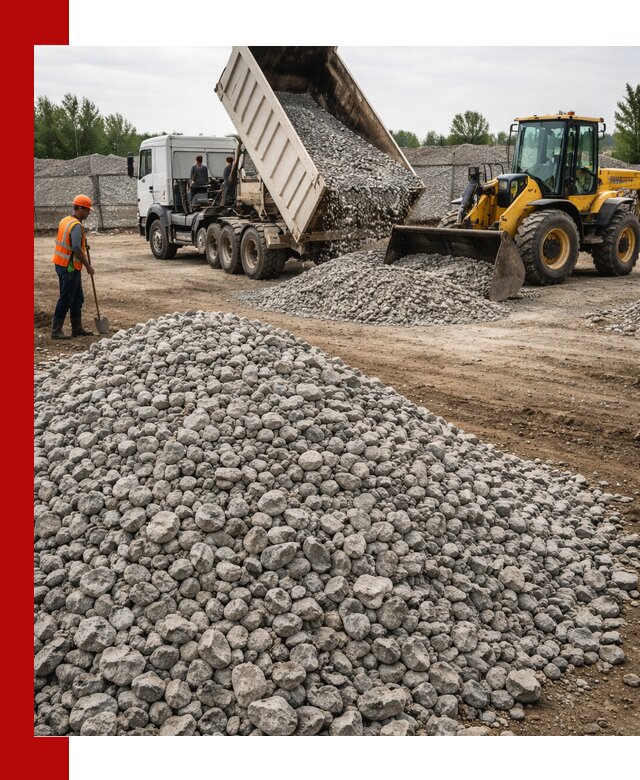 Доставка бетонного щебня фракции 40-70 в Конаково