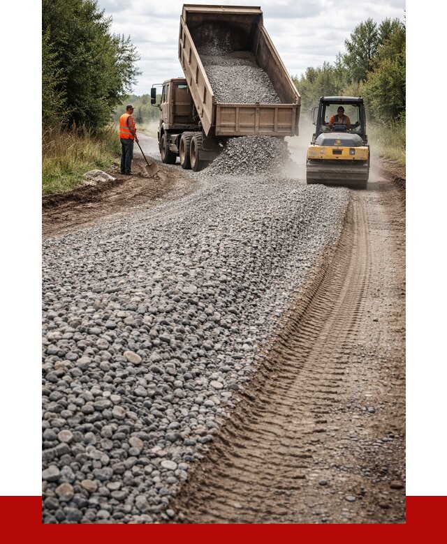 Щебень для отсыпки дороги в Конаково от 2737 р. ПРОНЕРУДКнк