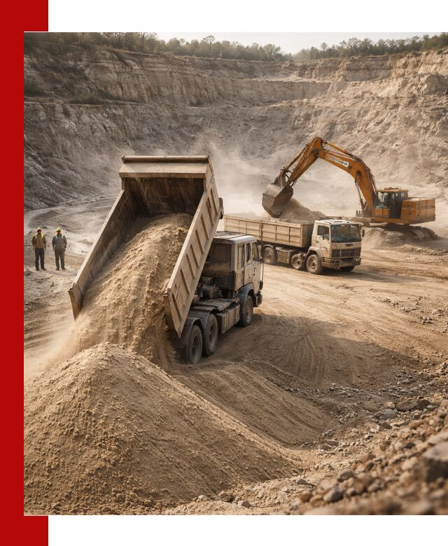 Карьерный песок навалом с доставкой в Конаково