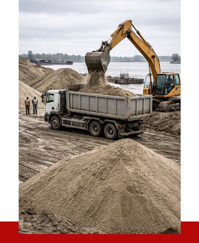 Купить речной песок навалом в Конаково от 1825 р., ПРОНЕРУДКнк