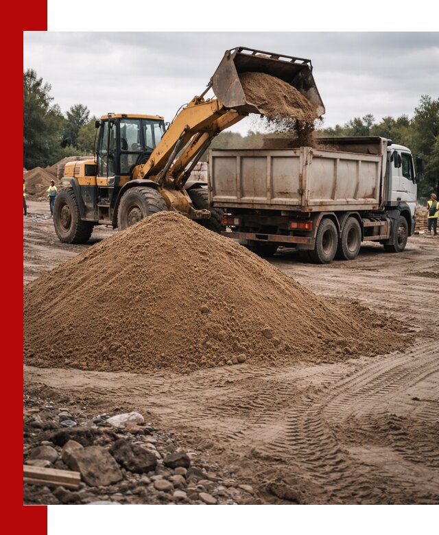 Доставка речного песка навалом в Конаково быстро и выгодно