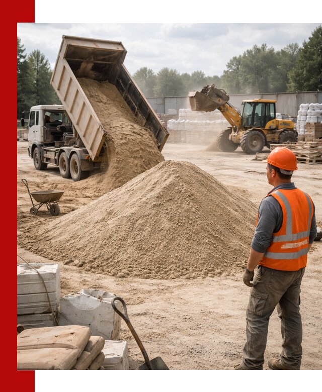 Доставка строительного песка с самосвалом в Конаково