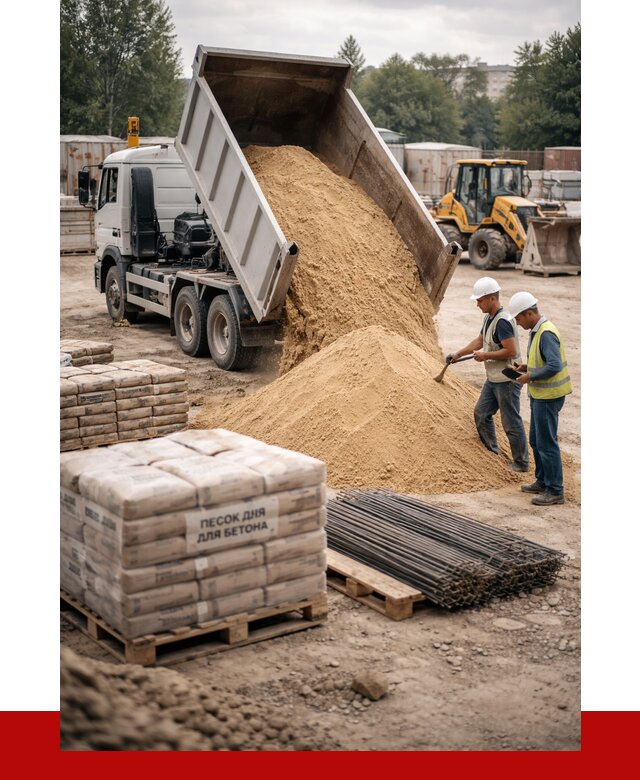 Песок для бетона в Конаково от 2534 р. с доставкой, ПРОНЕРУДКнк