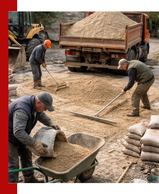 Поставка песка для стяжки в Конаково с быстрой доставкой
