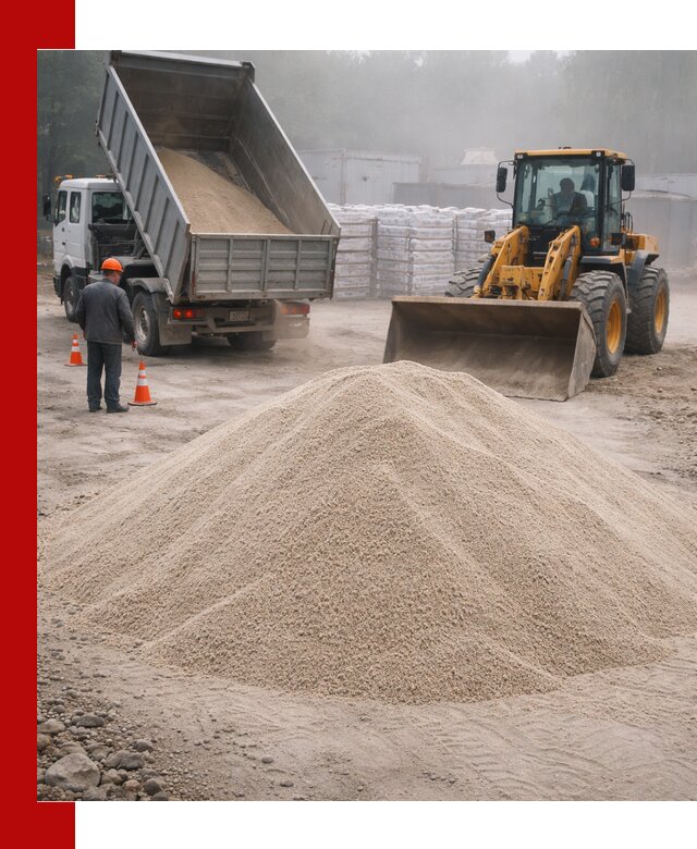 Кварцевый песок фракция 0–8 для стройработ в Конаково