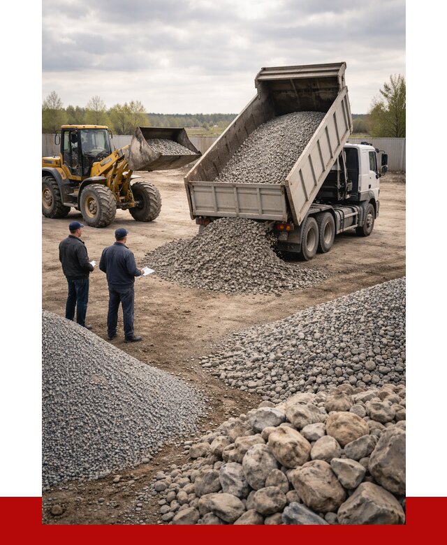 Гравий и камень с доставкой в Конаково от 4258 р. - ПРОНЕРУДКнк