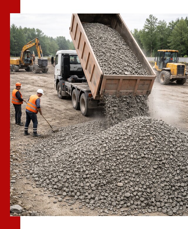 Доставка гравия фракции 40-70 в Конаково оптом и в розницу