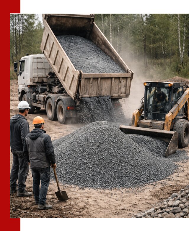 Гранитный отсев 0-5 с доставкой и разгрузкой в Конаково