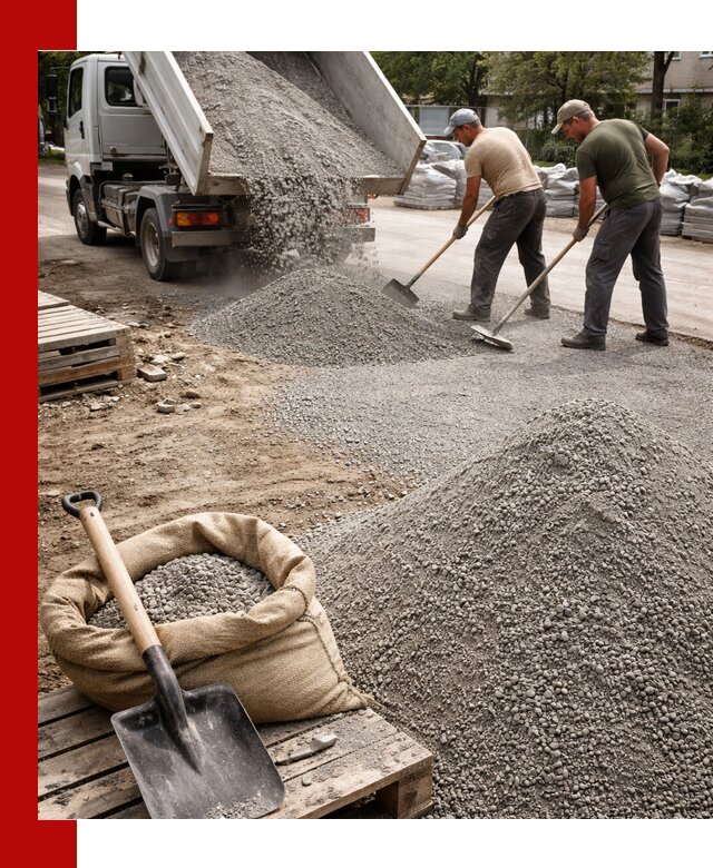 Отсев для тротуарной плитки в Конаково — доставка и укладка