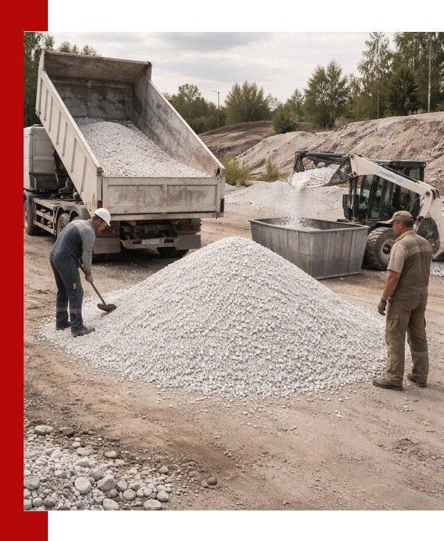 Доставка и продажа белой мраморной крошки в Конаково