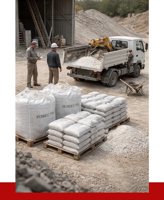 Известь строительная в Конаково с доставкой от 4258 р. | ПРОНЕРУДКнк