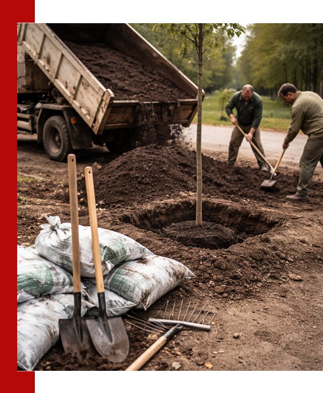 Грунт для посадки деревьев в Конаково — доставка и подготовка почвы
