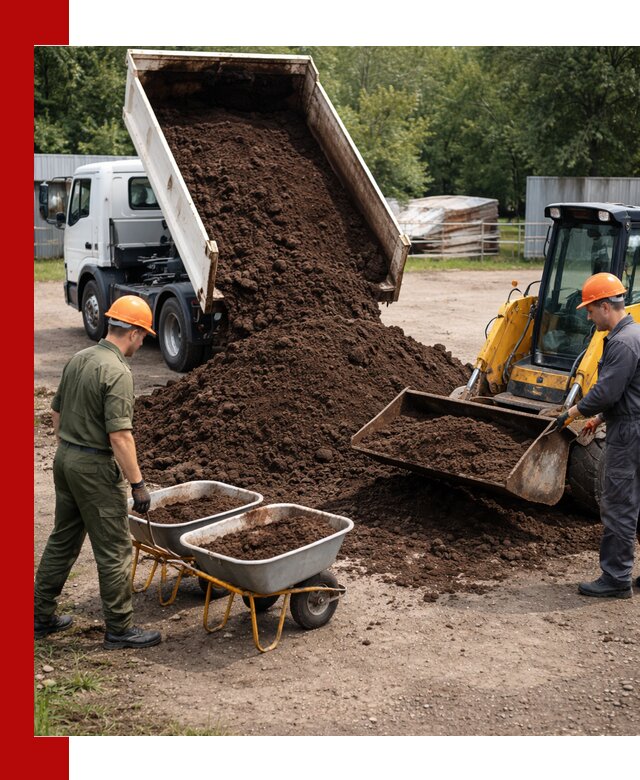Доставка торфо-земляной смеси в Конаково для огорода и ландшафта