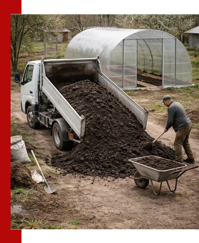 Чернозем для теплицы с доставкой в Конаково