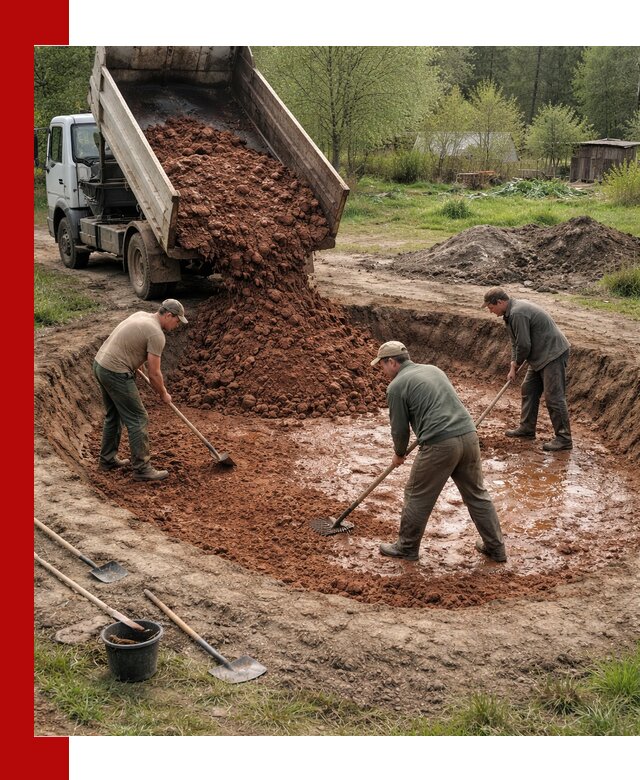 Купить качественную глину для пруда в Конаково