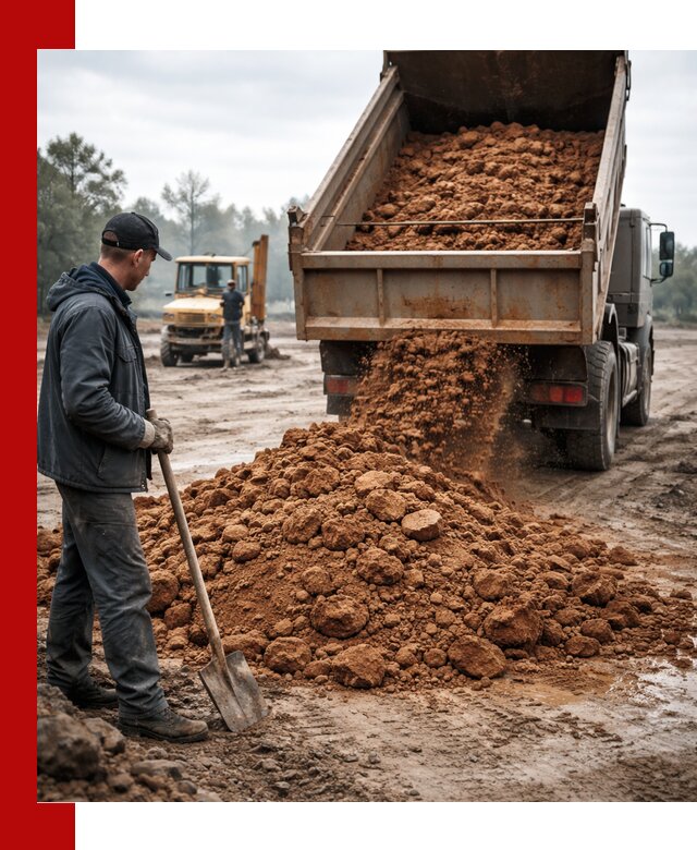 Глина для засыпки в Конаково с доставкой самосвалами