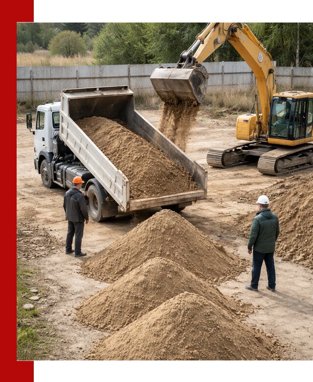 Доставка супеси вагонными и автопартиями в Конаково