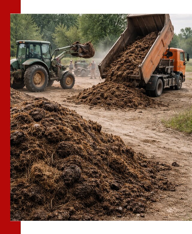 Доставка навоза самосвалами в Конаково для сельхозпотребностей