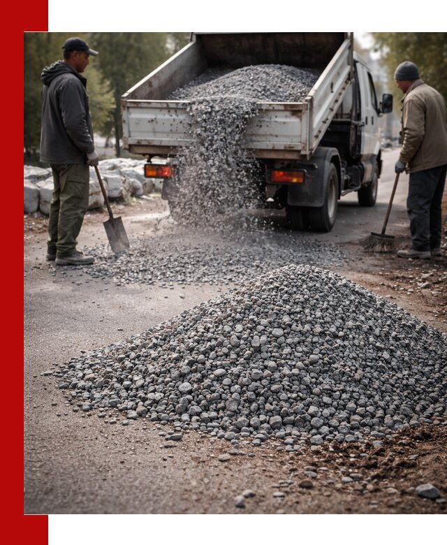 Гранитная крошка для посыпки дорог и тротуаров в Конаково