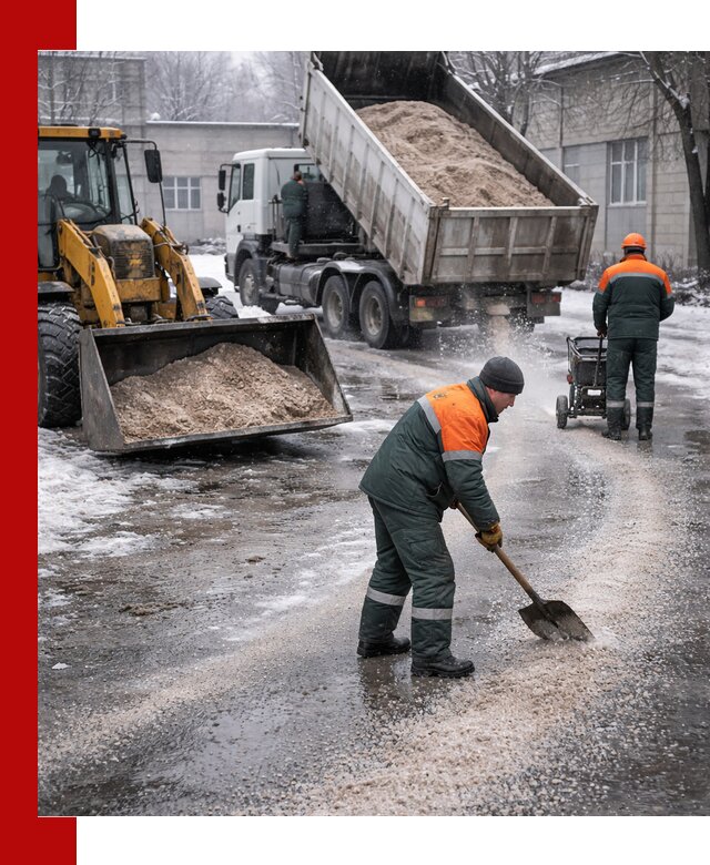Реагент против гололеда с доставкой и нанесением в Конаково