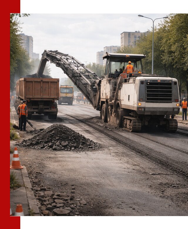 Фрезерованный асфальт в Конаково — удаление и вывоз старого покрытия