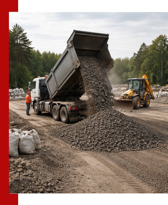 Доставка дробленого асфальта в Конаково для дорожных работ