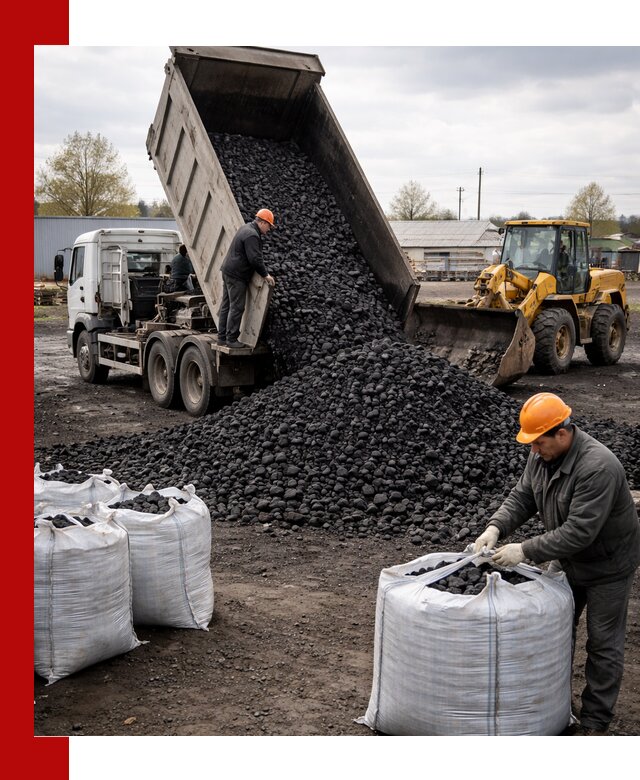 Доставка каменного угля в Конаково оптом и в розницу