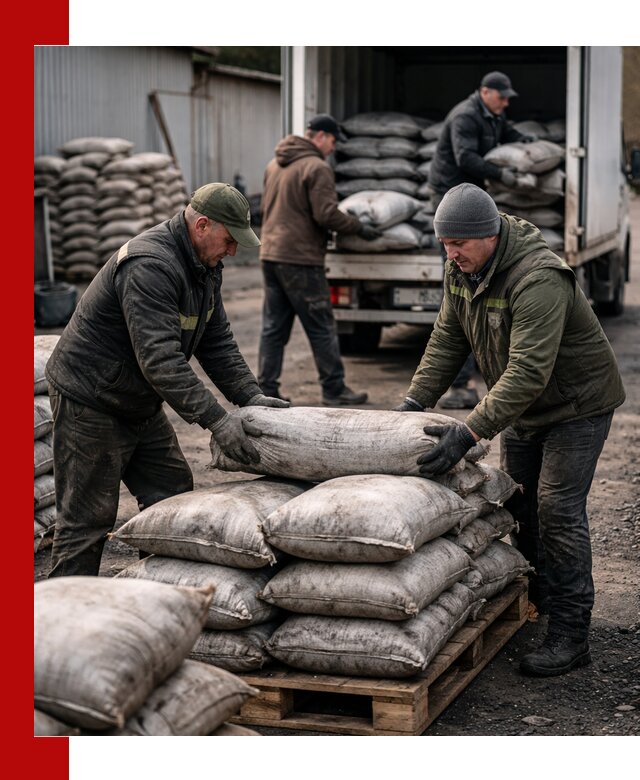 Доставка угля в мешках по выгодным ценам в Конаково