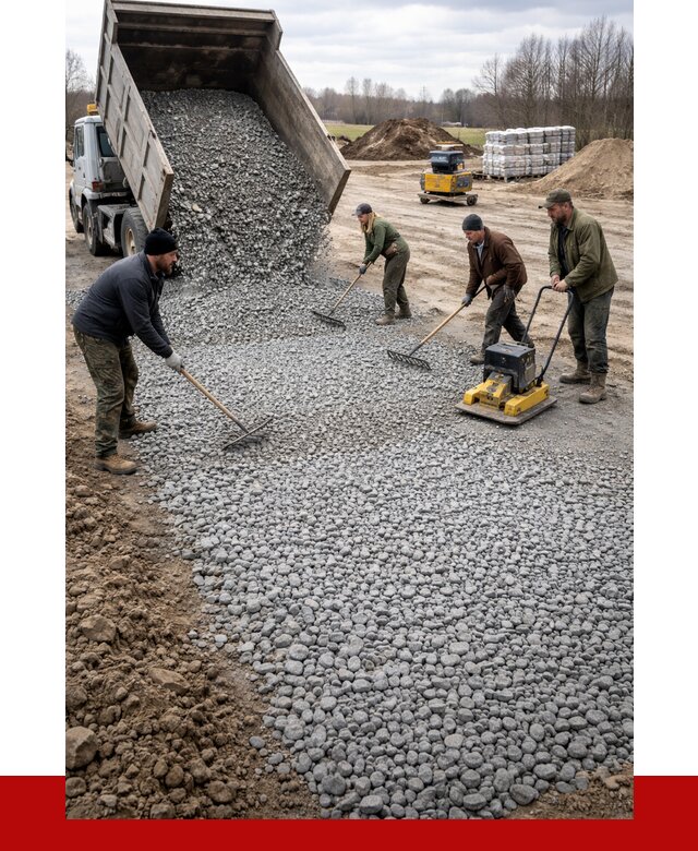 Устройство щебеночной подушки в Конаково от 4562 р. ПРОНЕРУДКнк